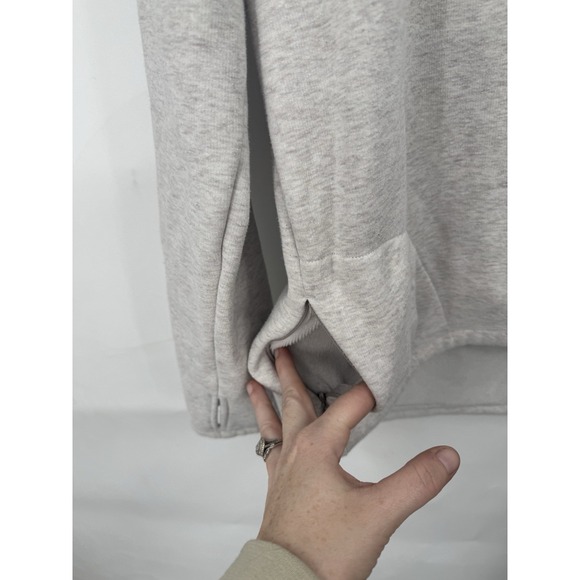 Athleta Cozy Karma Asym Pullover Women Medium Heathered Athleisure Loungewear - Picture 9 of 11